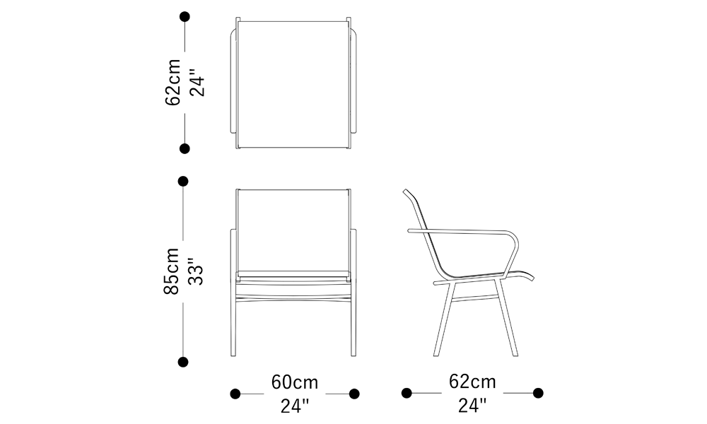 Image of the main dimensions of the product